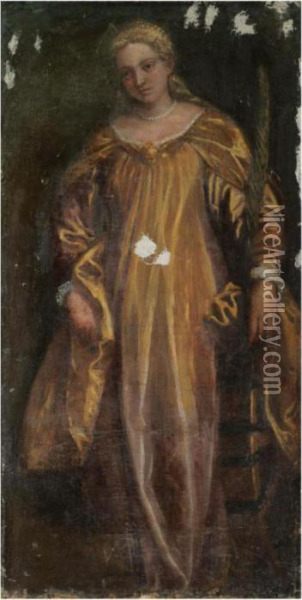 Saint Catherine Of Alexandria Oil Painting - Paolo Veronese (Caliari)