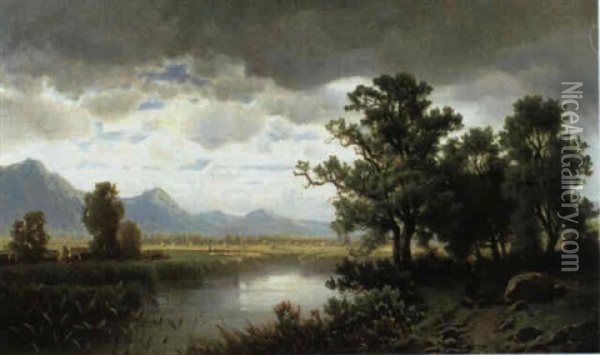 Brienzer See In Der Schweiz Oil Painting - Anton Pick