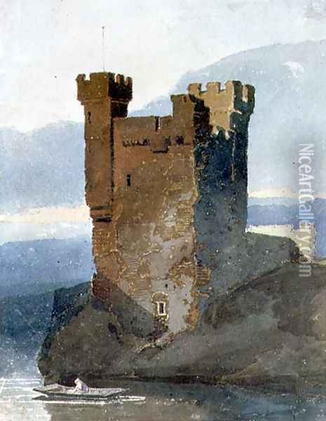 Castle by Water Oil Painting - John Sell Cotman