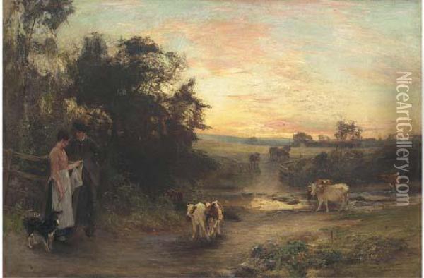 The Trysting Place Oil Painting - James Lawton Wingate