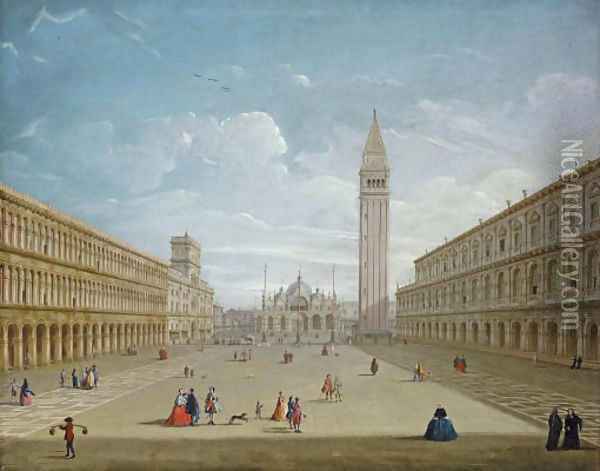 The Piazza San Marco, Venice, looking East Oil Painting - Antonio Joli