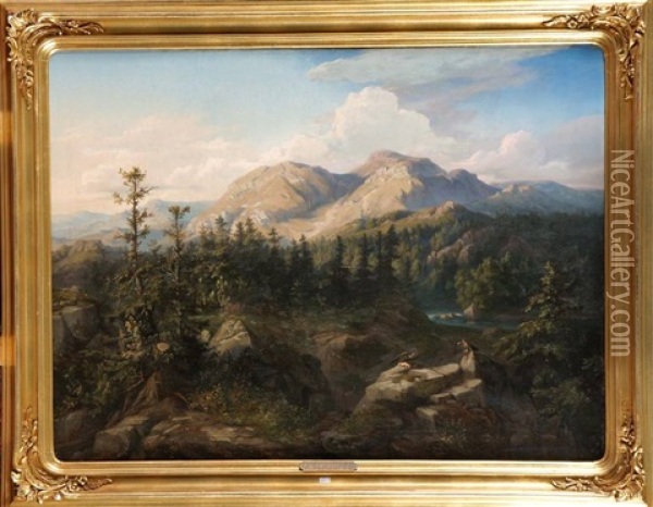 Vue Des Monts Tatras Oil Painting - Alfred Schouppe