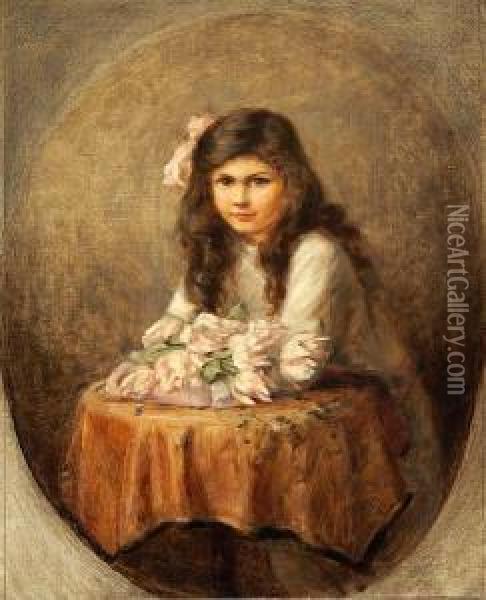 Joan, Daughter Of Lt.gen.g.f.milne Oil Painting - Edith Scannell