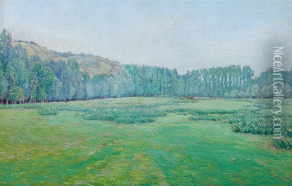 Louka U Lesa Oil Painting - Vaclav Radimsky