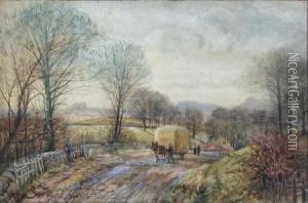 Looking Towards Edinburgh Oil Painting - Henry Monteith Telfer