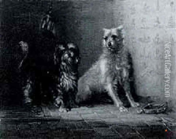 Two Dogs Oil Painting - Emanuel Noterman