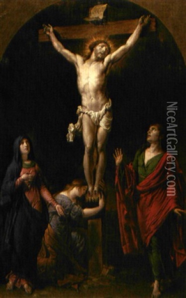 La Crucifixion Oil Painting - Pierre Jean Joseph Verhaegen