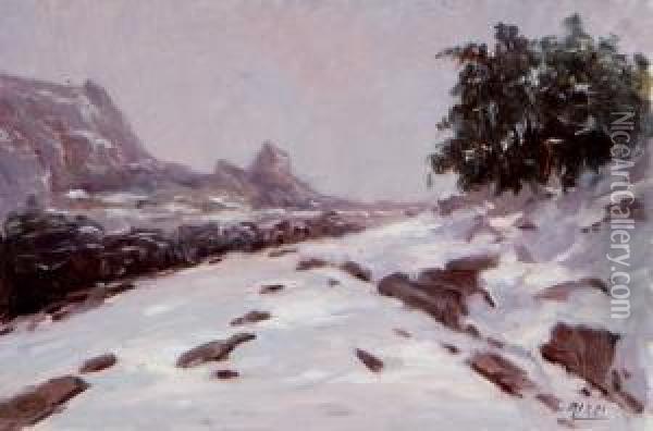 Paisaje Nevado Oil Painting - Antonio Rizzi