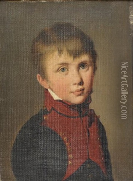 Portrait De Jeune Garcon En Habit De Priyanee Oil Painting - Louis Leopold Boilly