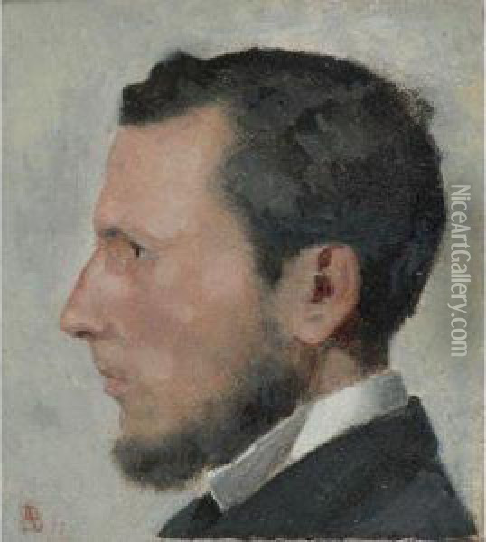 Head Of A Man Oil Painting - Paul Albert Besnard