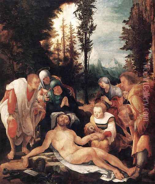 The Lamentation of Christ 1524 Oil Painting - Wolfgang Huber