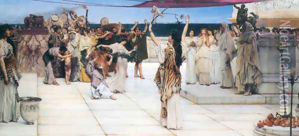 A Dedication to Bacchus Oil Painting - Sir Lawrence Alma-Tadema