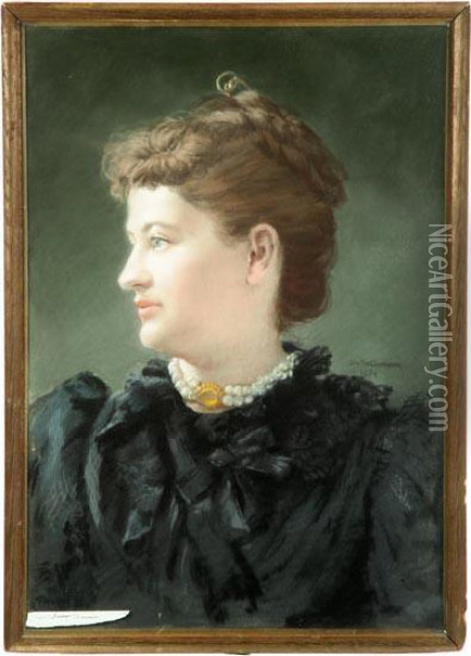 Louisa Jane Dunsmore Oil Painting - John Ward Dunsmore