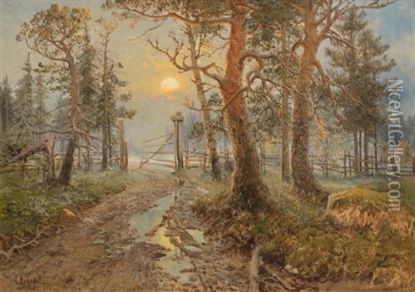 In The Forest Oil Painting - Simeon Fedorovich Fedorov