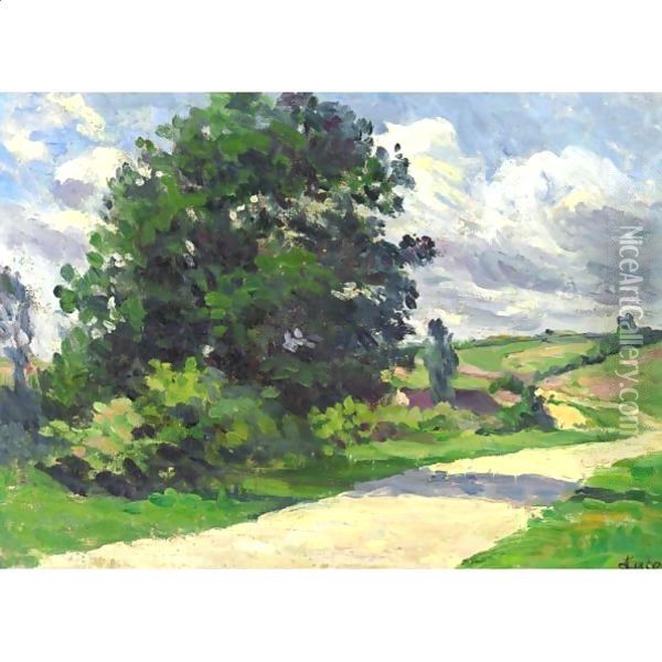 Moulineux, La Route Oil Painting - Maximilien Luce