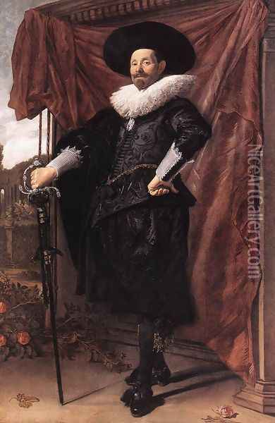 Willem van Heythuyzen c. 1625 Oil Painting - Frans Hals