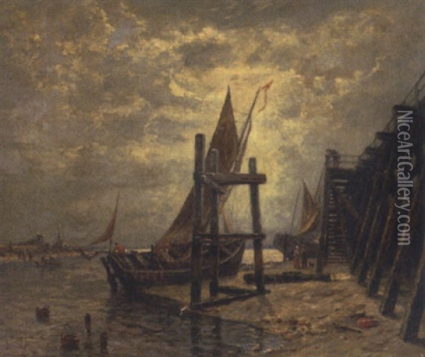 Nieuport Oil Painting - Friedrich Ernst Morgenstern
