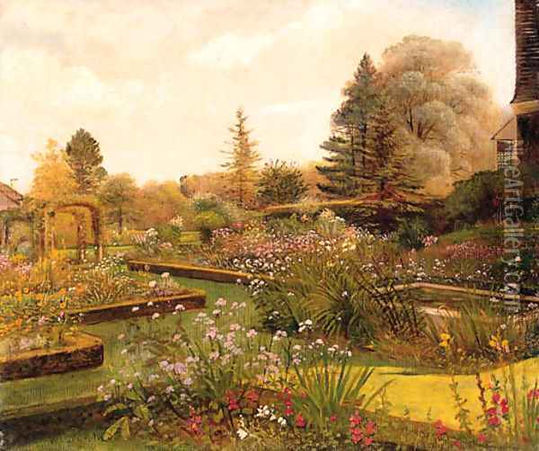 Hodges Garden, East Hampton, Long Island Oil Painting - Walter I. Cox