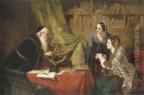 Consulting the astrologer Oil Painting - Henry Nelson O'Neil