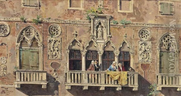 Palazzo Damuta, Venice Oil Painting - Antonietta Brandeis