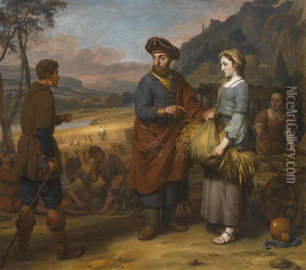 Ruth And Boaz Oil Painting - Gerbrand Van Den Eeckhout