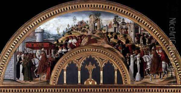 Gregory XI Returns to Rome from Avignon Oil Painting - Girolamo Di Benvenuto