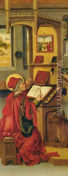 St Luke 1477 Oil Painting - Gabriel Malesskircher