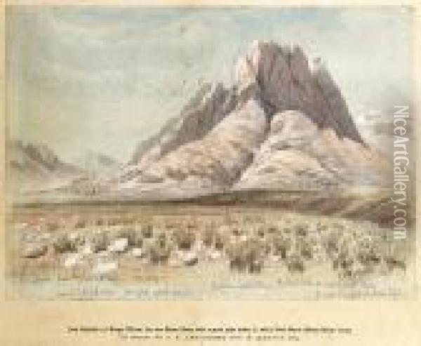 Mount Sinai From The Plain Of Rahah Oil Painting - Richard Beavis
