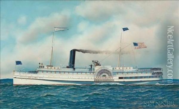 Portrait Of The Joy Line Steamship Oil Painting - Antonio Nicolo Gasparo Jacobsen