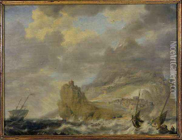 The Harbour from Tenerife Oil Painting - Bonaventura, the Elder Peeters