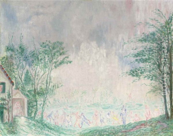 Le Jardin D'amour Oil Painting - James Ensor