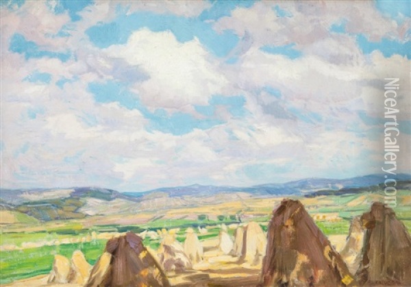 Mandele Ve Slunci Oil Painting - Alois Kalvoda