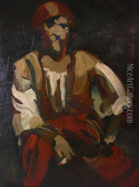 Study For Aportrait Of A Seated Figure Oil Painting - George Luks