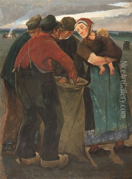 Autumn (ca. 1895) Oil Painting - Eugene Jules Joseph Laermans