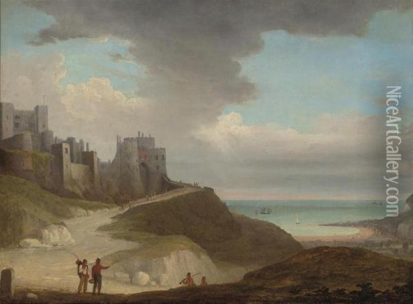 Dover Castle, Kent Oil Painting - Thomas Whitcombe
