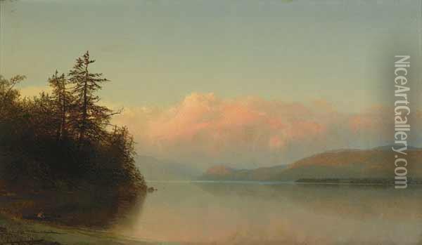 A View Of The Lake Oil Painting - Homer Dodge Martin