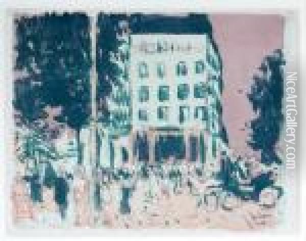 Les Boulevards (b.72) Oil Painting - Pierre Bonnard