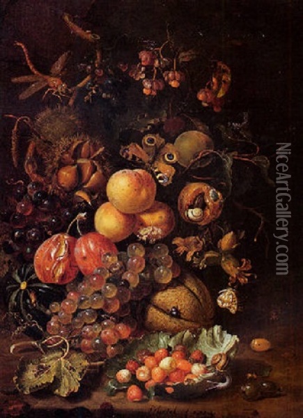 Nature Morte Aux Fruits Oil Painting - Jan Mortel
