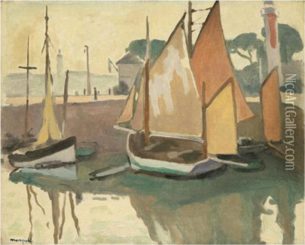 Le Port De La Rochelle, Maree Basse Oil Painting - Albert Marquet