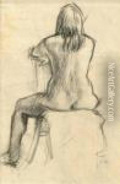 Seatednude Oil Painting - Pierre Bonnard