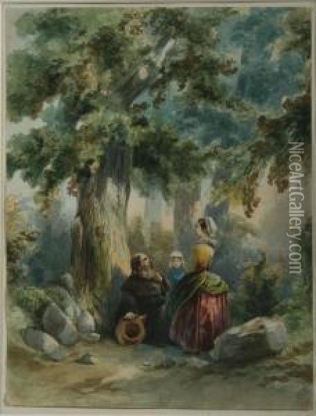 Im Wald Oil Painting - Carl Von Blaas