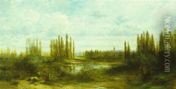 Le Soir Sur Les Bords Du Rhin Oil Painting - Gustave Dore