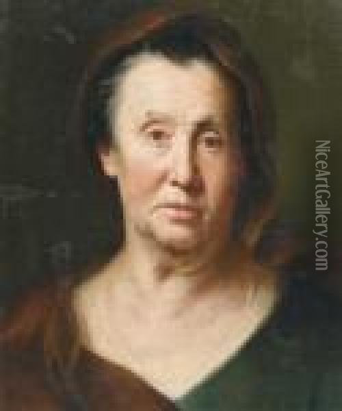 A 'tronie' Of An Old Woman Oil Painting - Balthasar Denner