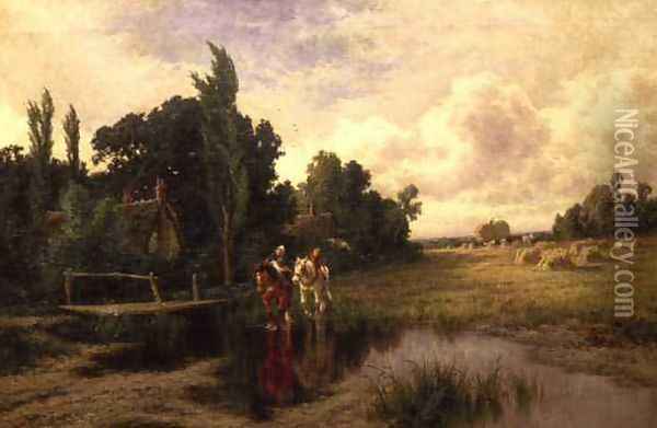 Across the Stream Oil Painting - Henry Hillier Parker