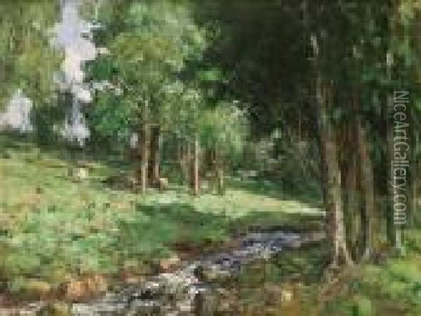 Landscape With Stream Oil Painting - James Humbert Craig
