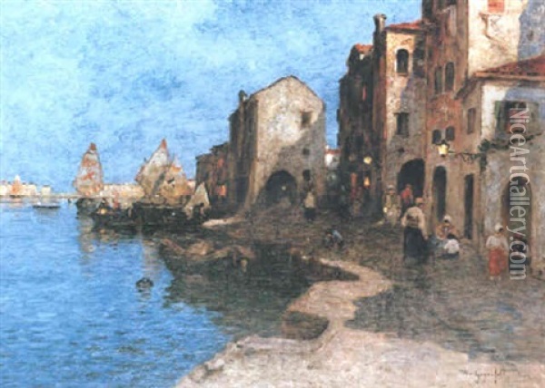 Aftonstamning, Venedig Oil Painting - Wilhelm von Gegerfelt