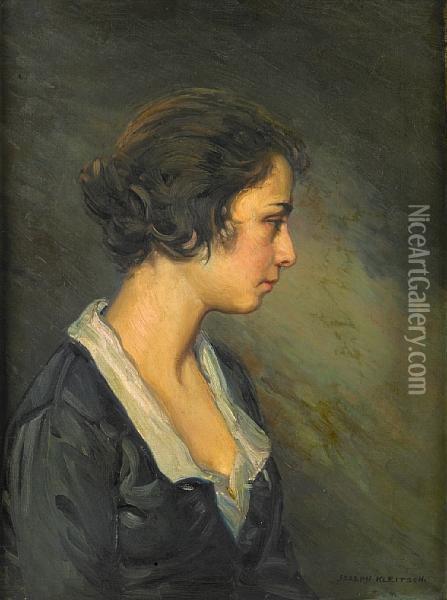 Sicilian Girl Oil Painting - Joseph A. Kleitsch