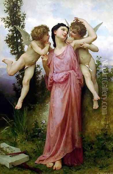 Tender Words Oil Painting - William-Adolphe Bouguereau