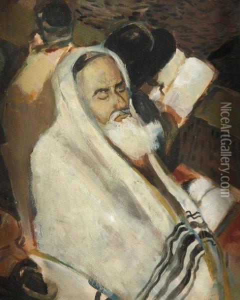 Juifs En Prieres Oil Painting - Imre Amos