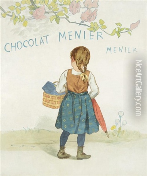 Chocolat Menier, 1897 Oil Painting - Firmin Bouisset